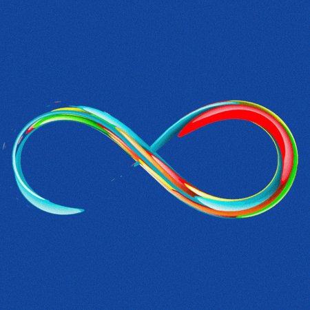 Знак бесконечности на черном фоне