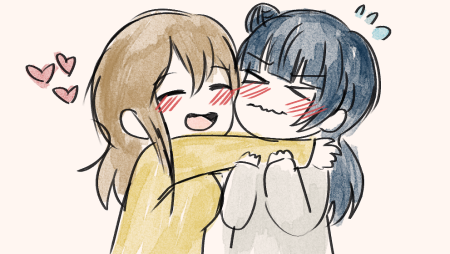 Аниме обнимает