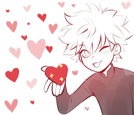Киллуа с сердечками