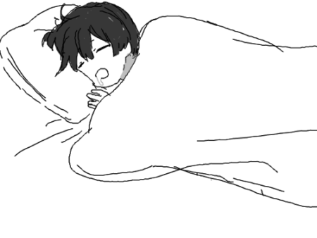 Anime boy Сонный
