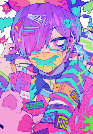 Pastel goth парни аниме