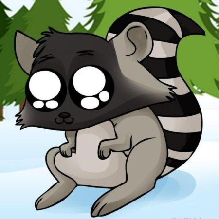 Енотики мультяшные