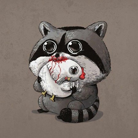 Енот полоскун на аву