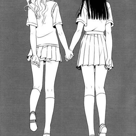 Две девочки рисунок для срисовки