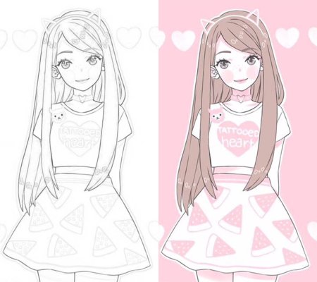 Разукрашки милые девочки для подростков