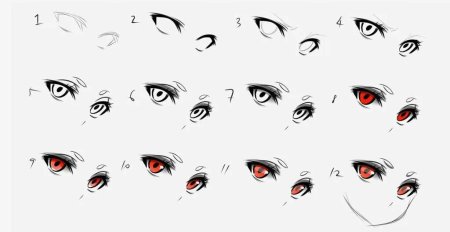 Аниме глаза сбоку