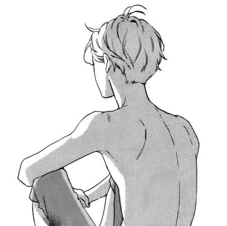 Аниме парень со спины