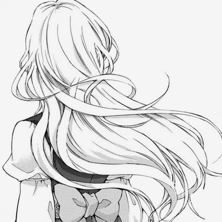 Аниме волосы чб