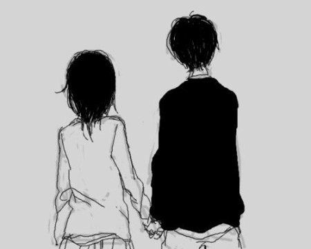 Аниме парочка за ручки