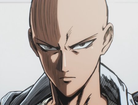 One Punch man серьезный Сайтама