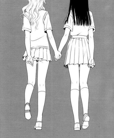 Две девочки рисунок для срисовки