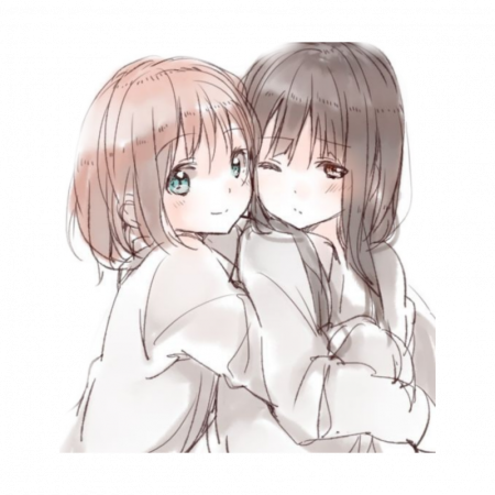 Две девушки обнимаются