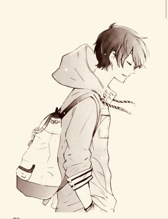 Аниме парень с портфелем