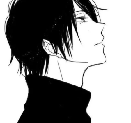 Аниме лицо в профиль парня