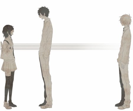 Аниме парень с боку