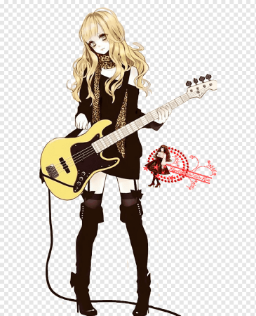 Аниме девушки в стиле рок