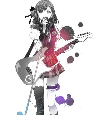 Девушка с микрофоном арт