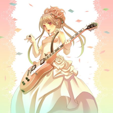 Аниме девушка поет