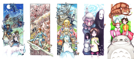 Наклейки Ходячий замок Хаяо Миядзаки