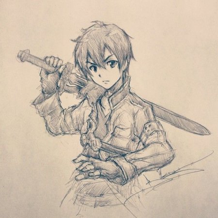 Аниме скетчи Sword Art online