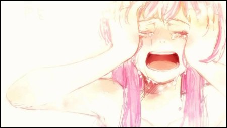 Плачущая девочка арт