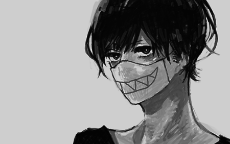 Аниме парень с маской на лице