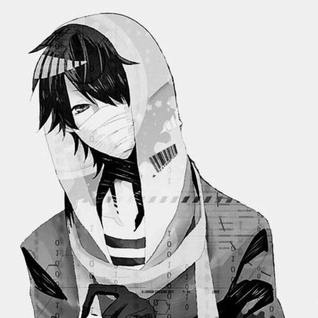 Аниме парень в капюшоне