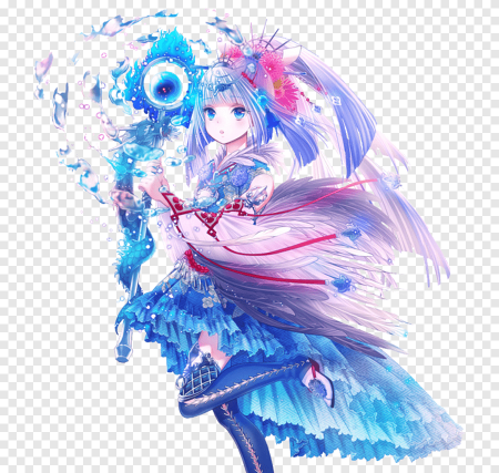 Фея с голубыми волосами