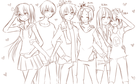 Рисунки друзей для срисовки