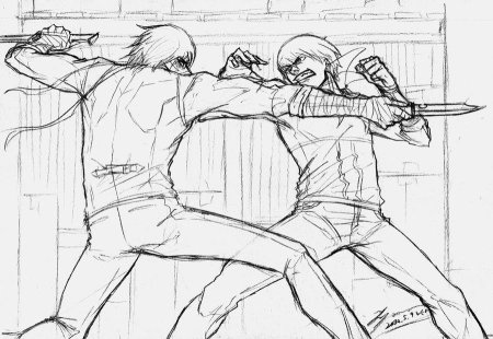 Скетчи драки