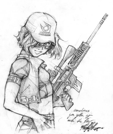 Снайпер набросок