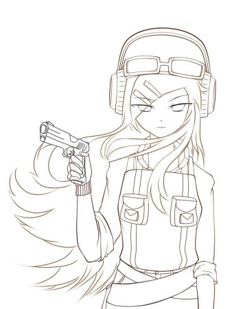 Раскраски аниме с оружием