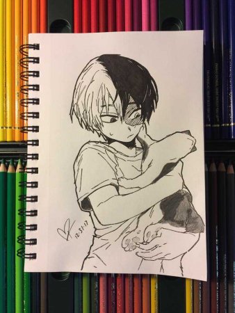 Скетчбук аниме карандашом