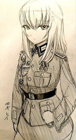 Аниме зарисовка война