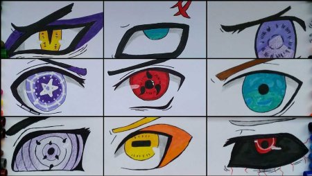 Глаза аниме Наруто Акацуки