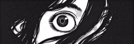 Манга черно белая глаза