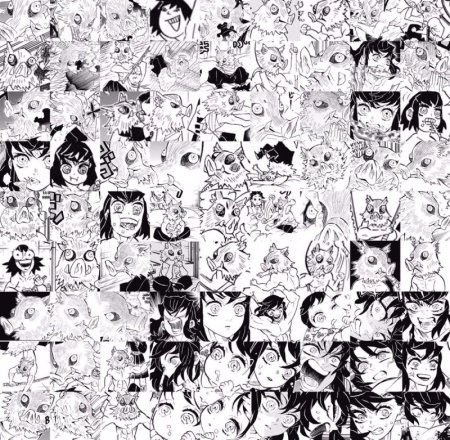 Аниме Стикеры чб