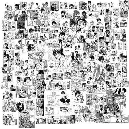 Коллаж из страниц манги