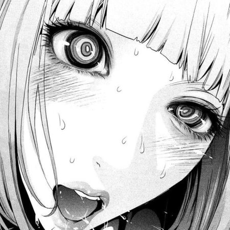 Лица из манги черно белые