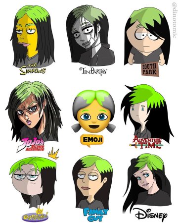 Персонаж в разных Стиляж