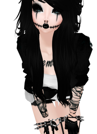 Аниме девушка с челкой на глазу