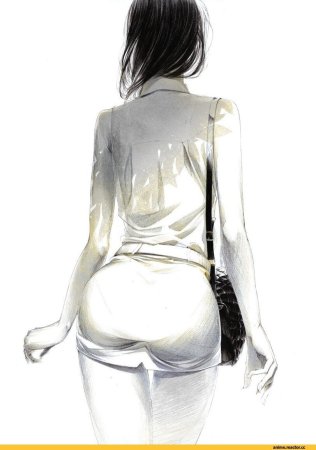 Аниме девушка со спины