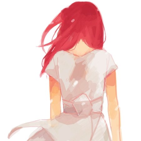 Аниме девушка со спины