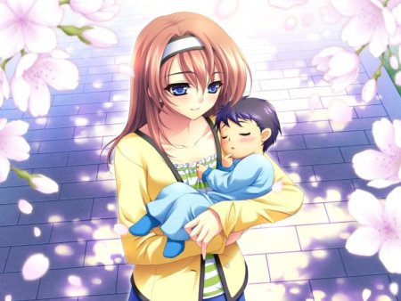 Аниме мать и ребенок