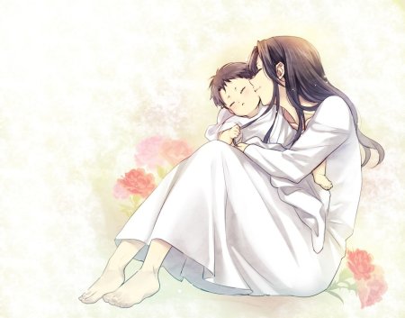 Аниме мать и ребенок