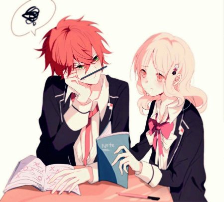 Аято и Юи обнимаются