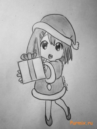 Аниме простым карандашом