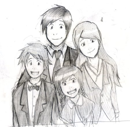 Рисунок семьи для срисовки