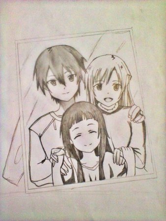 Семья рисунок аниме