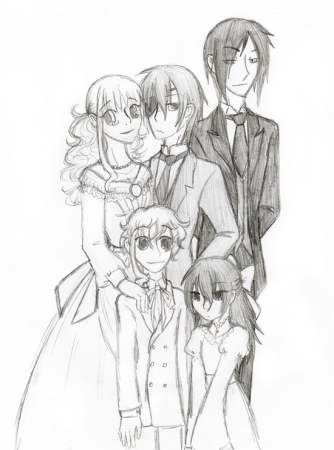 Семья рисунок аниме